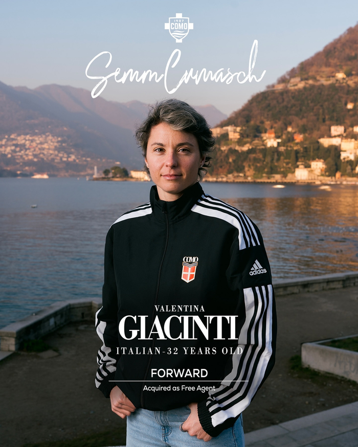 科莫女足官宣签下意大利球员贾钦蒂|意甲|ac米兰|哆啦A梦|官方_新浪体育_新浪新闻