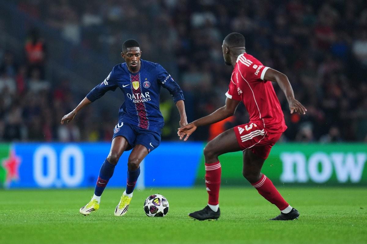 巴黎vs利物浦半场数据:控球率75%-25%,射门8-0